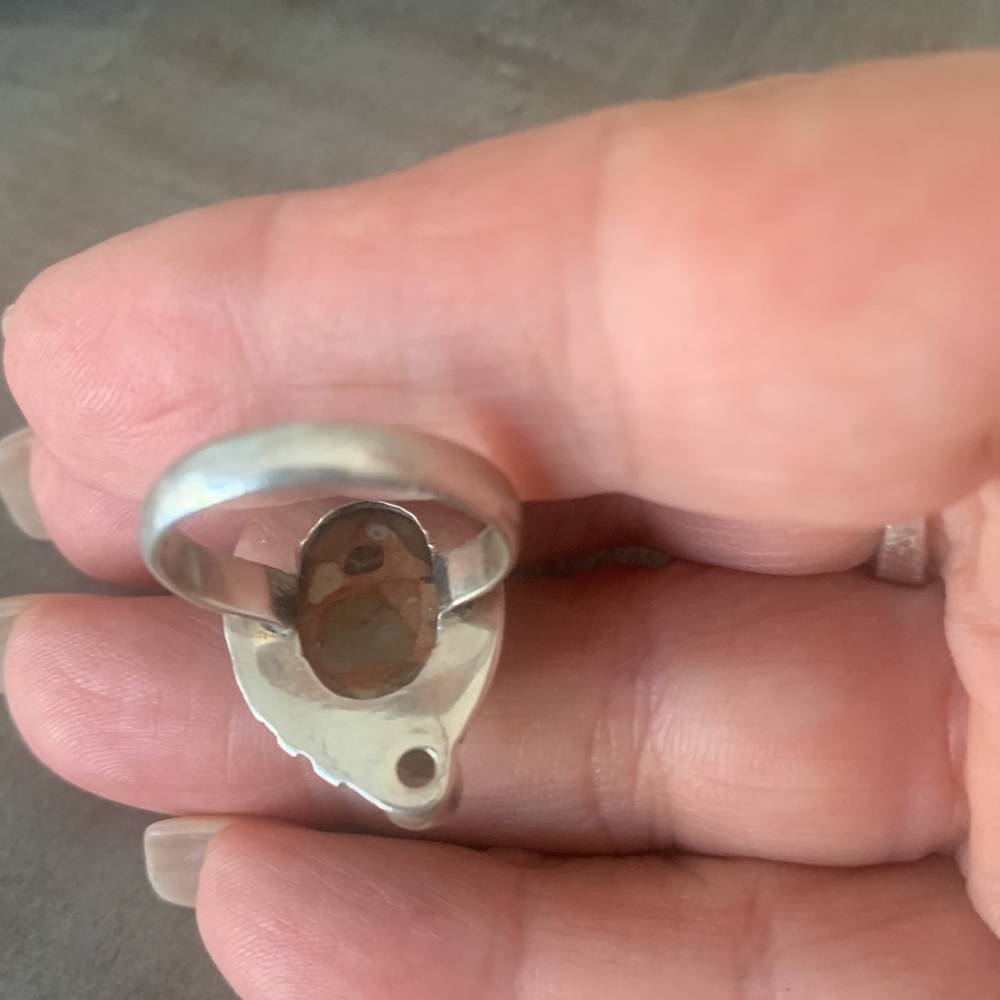 Sterling Jasper Ring - image 2